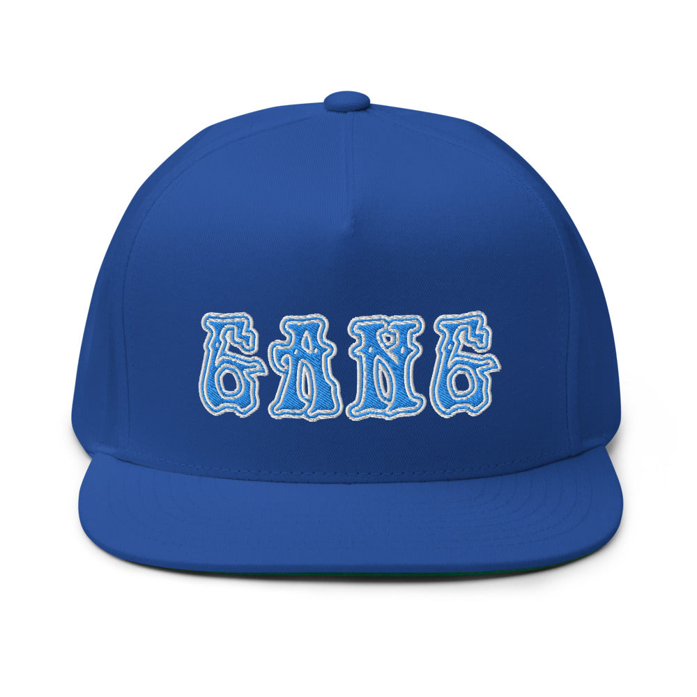 Five Panel High Profile Snap-Back Flat Bill Cap-PEACE GANG