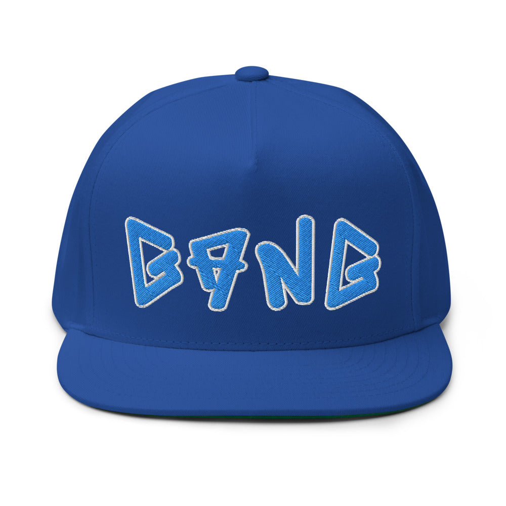 Five Panel Snap-Back Flat Bill Cap- PEACE GANG