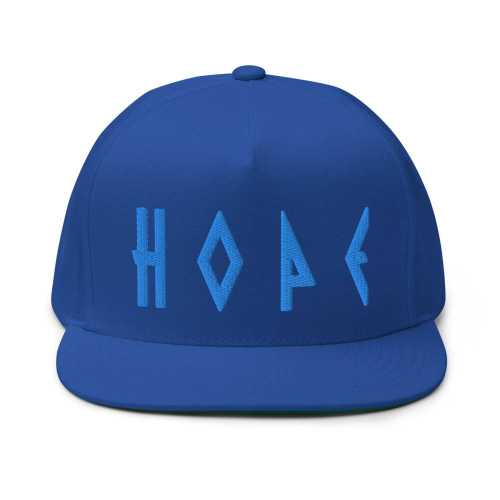 "HOPE" High Profile Five Panel Flat Bill Snap-Back Cap-PEACE GANG
