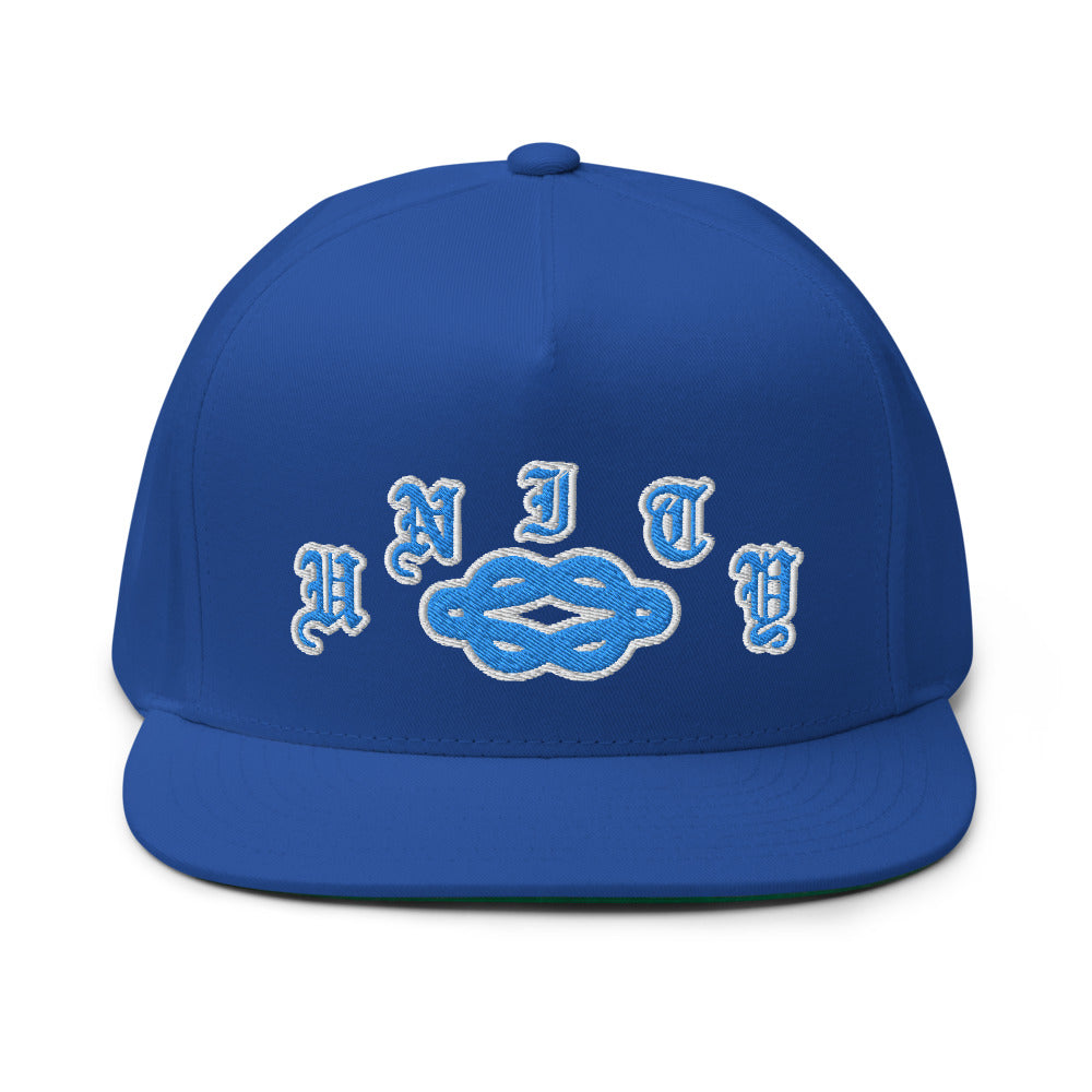 Five Panel High Profile Flat Bill Cap " Unity "- PEACE GANG