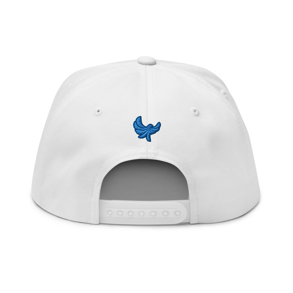 High Profile Five Panel Snapback Flat Bill Cap -PEACE GANG