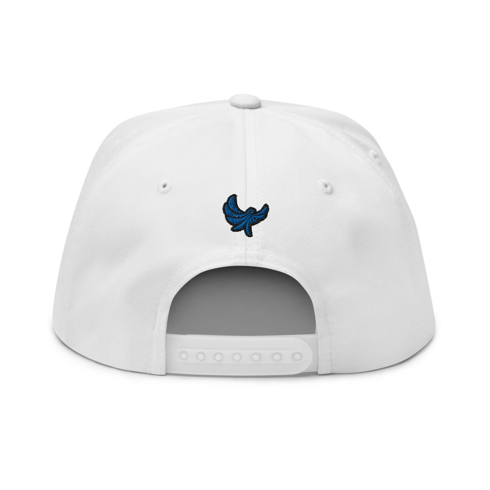 Five Panel Snap-Back Flat Bill Cap- PEACE GANG