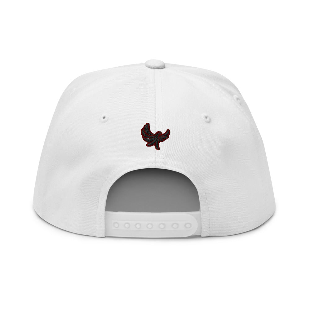 Back Cap " HOPE " High Profile Five Panel Flat Bill Snap- PEACE GANG