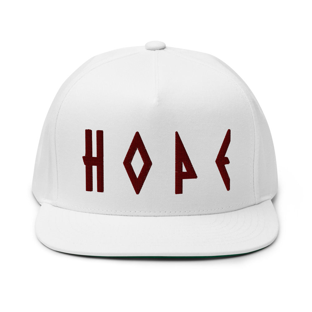 "HOPE" High Profile Five Panel Flat Bill Snap-Back Cap-PEACE GANG