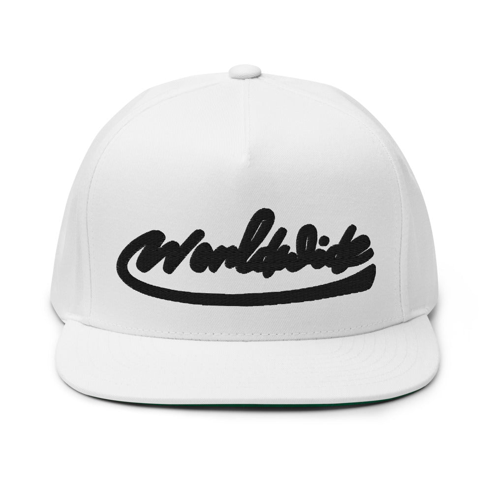 "Worldwide " High Profile Five Panel Snap-Back Flat Bill Cap -PEACE GANG