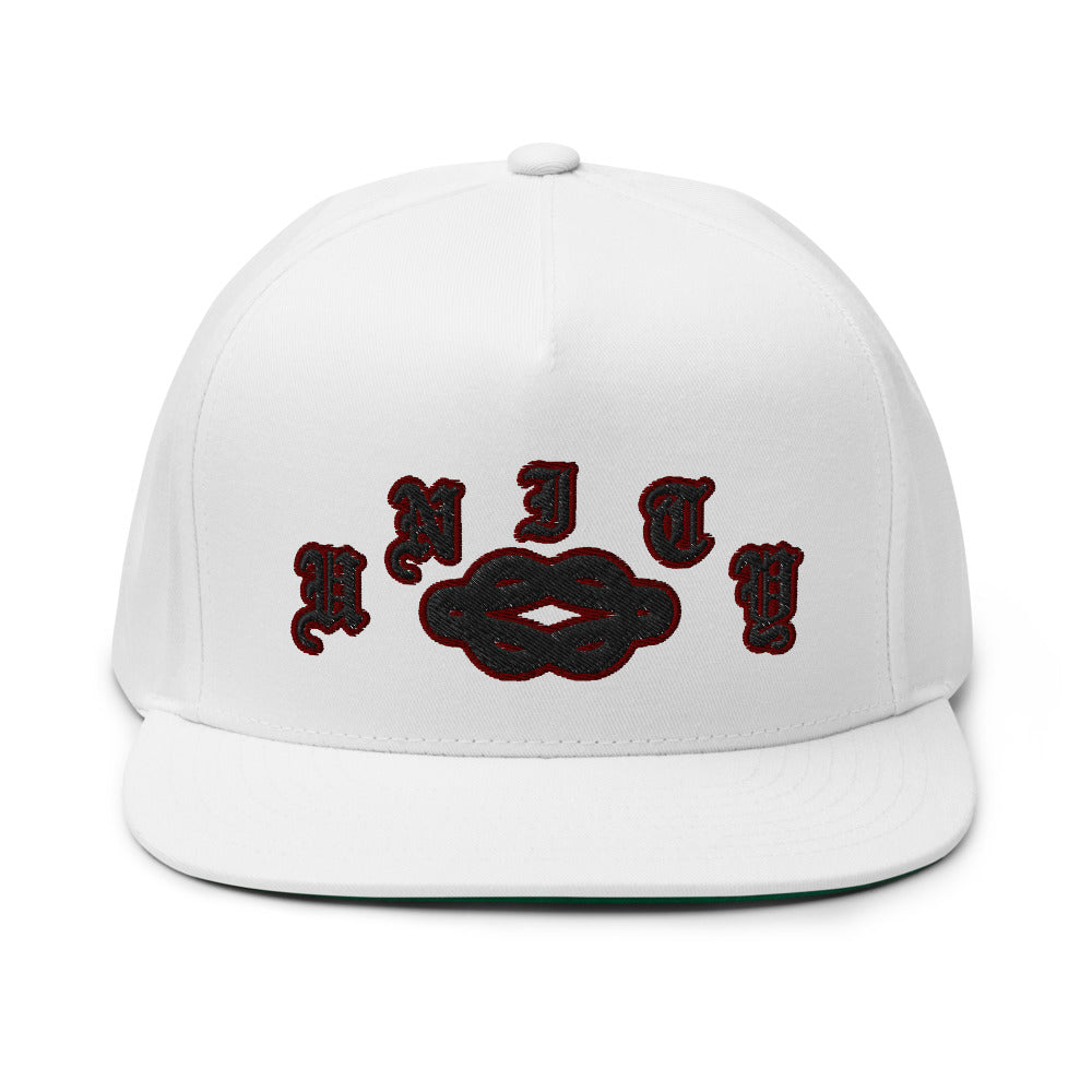 Five Panel High Profile Flat Bill Cap " Unity "- PEACE GANG