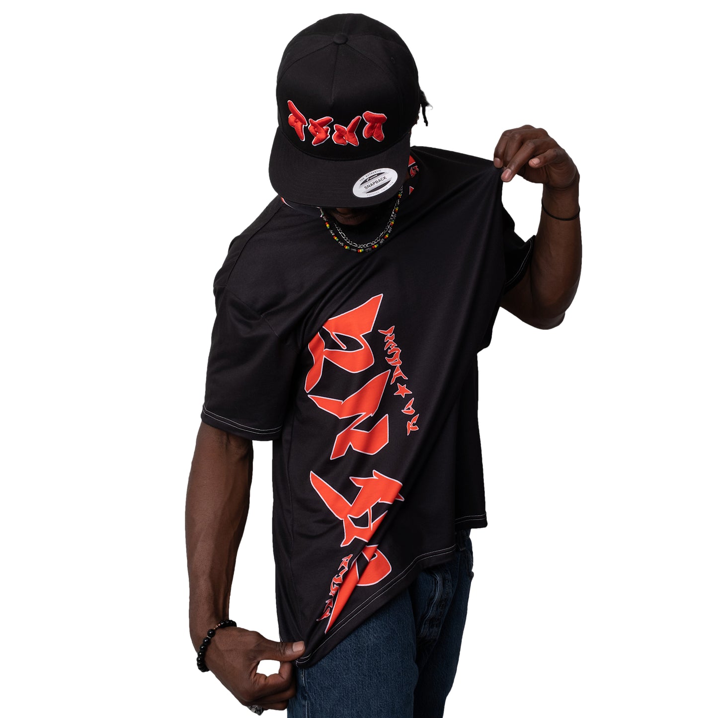 Unisex T-Shirt Black/Red PEACE GANG
