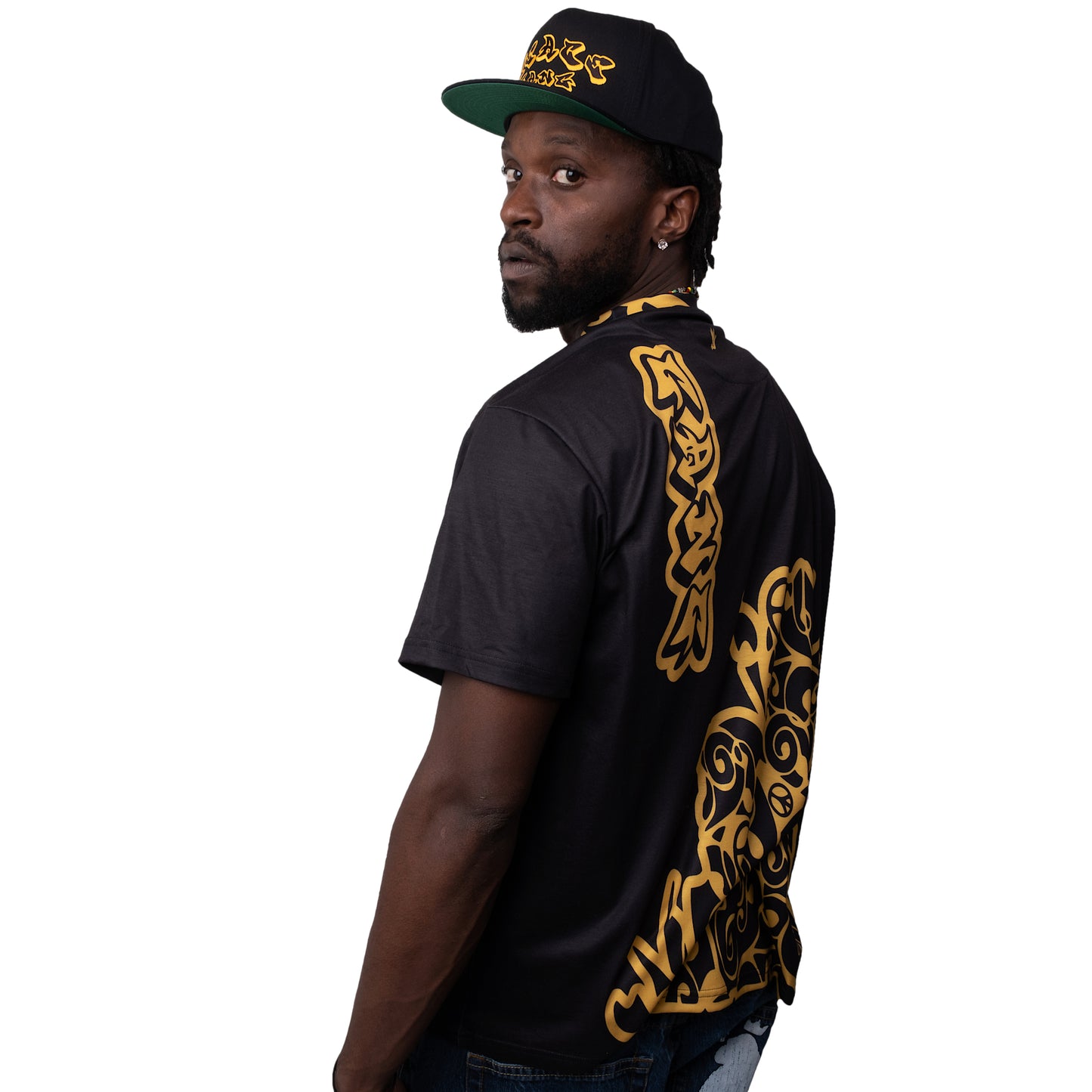 Unisex T-Shirt Black/Gold PEACE GANG