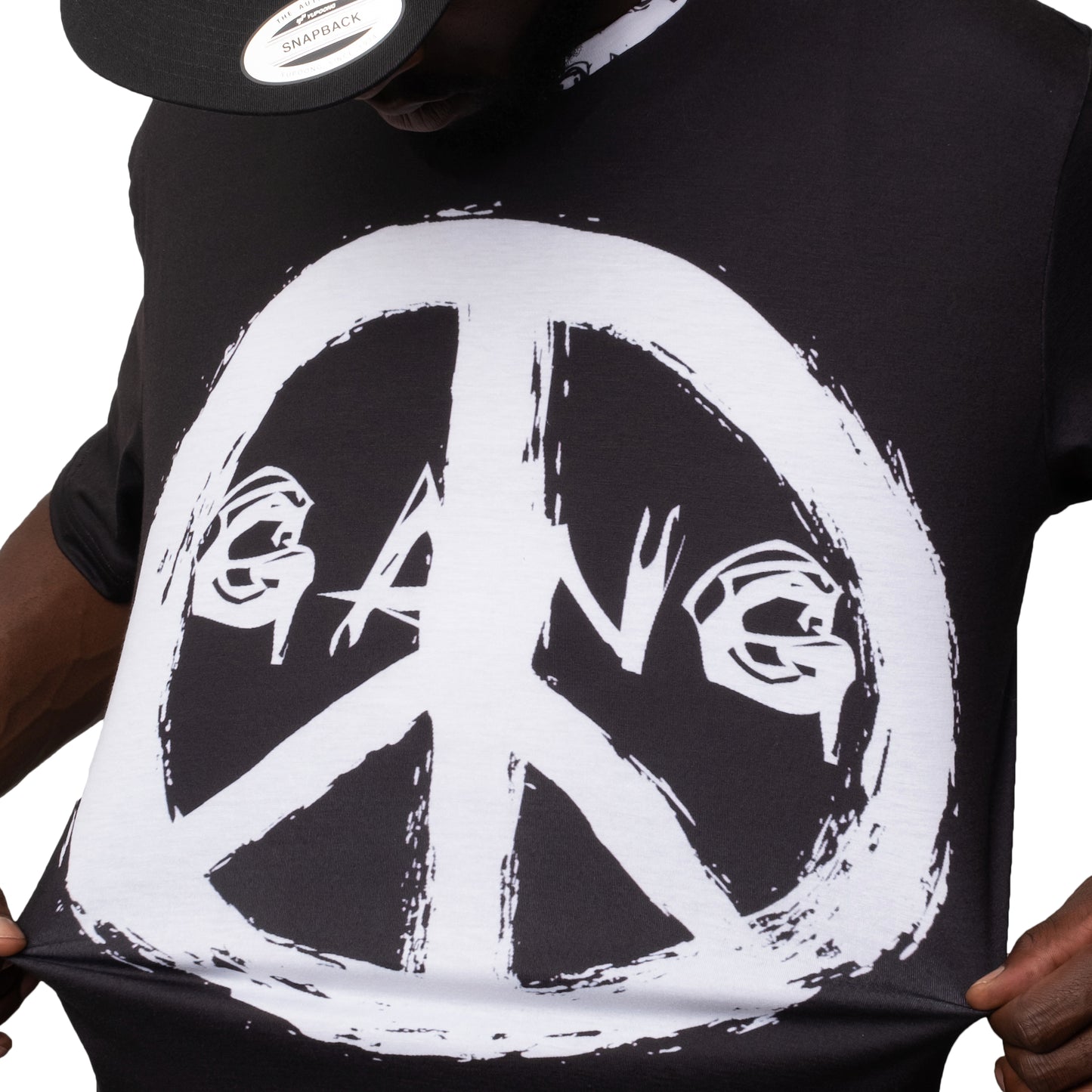Unisex T-Shirt Black/White "Peace Grunge" PEACE GANG