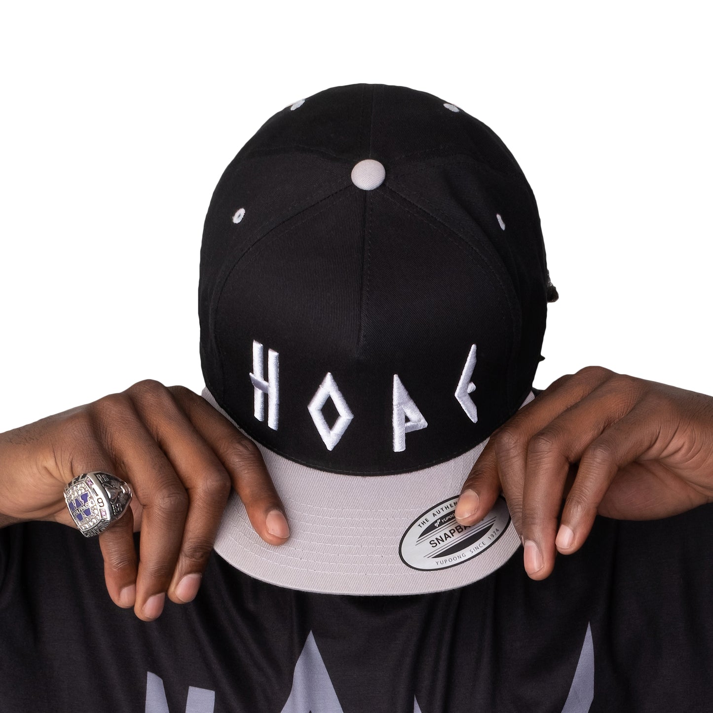 Five Panel Flat Bill Snap-Back Cap