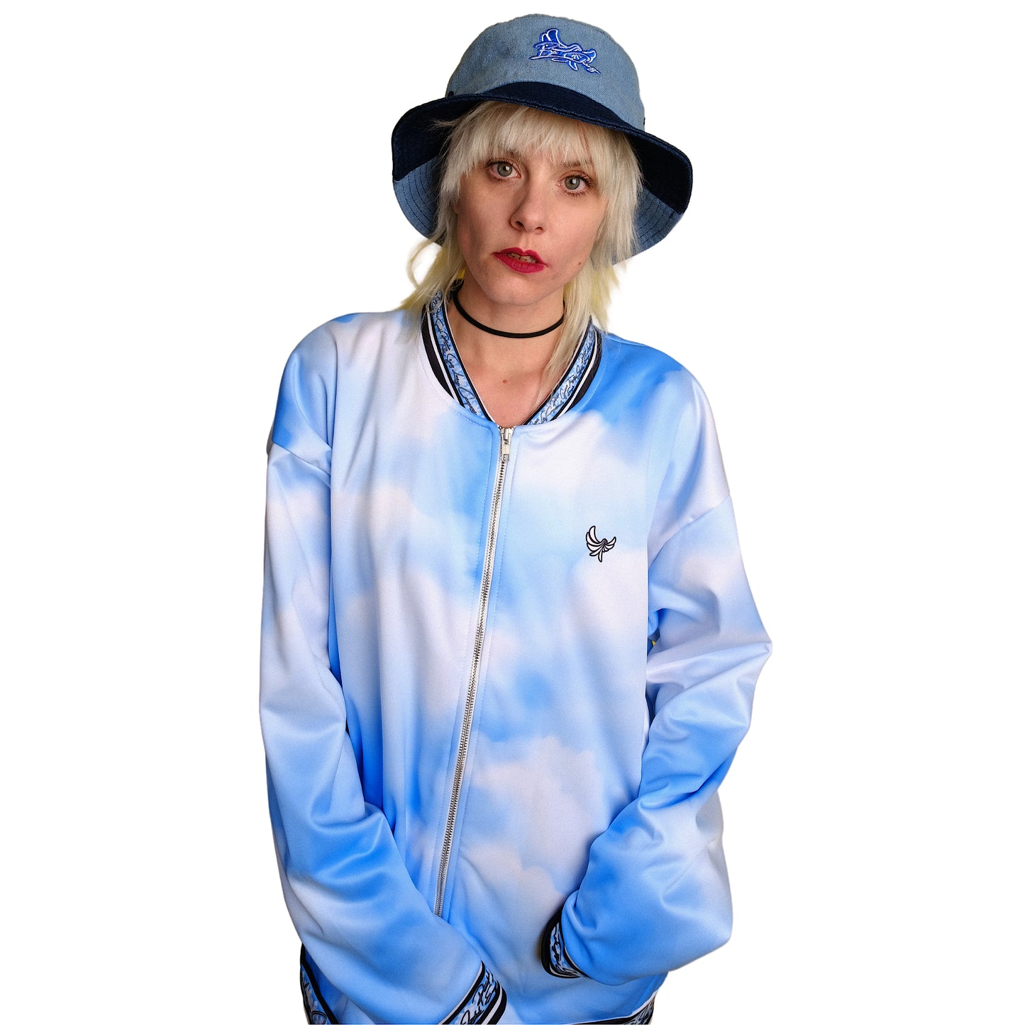 Lightweight Bomber Jacket " IAM " Jesus Christ Positive Mantra PEACE GANG