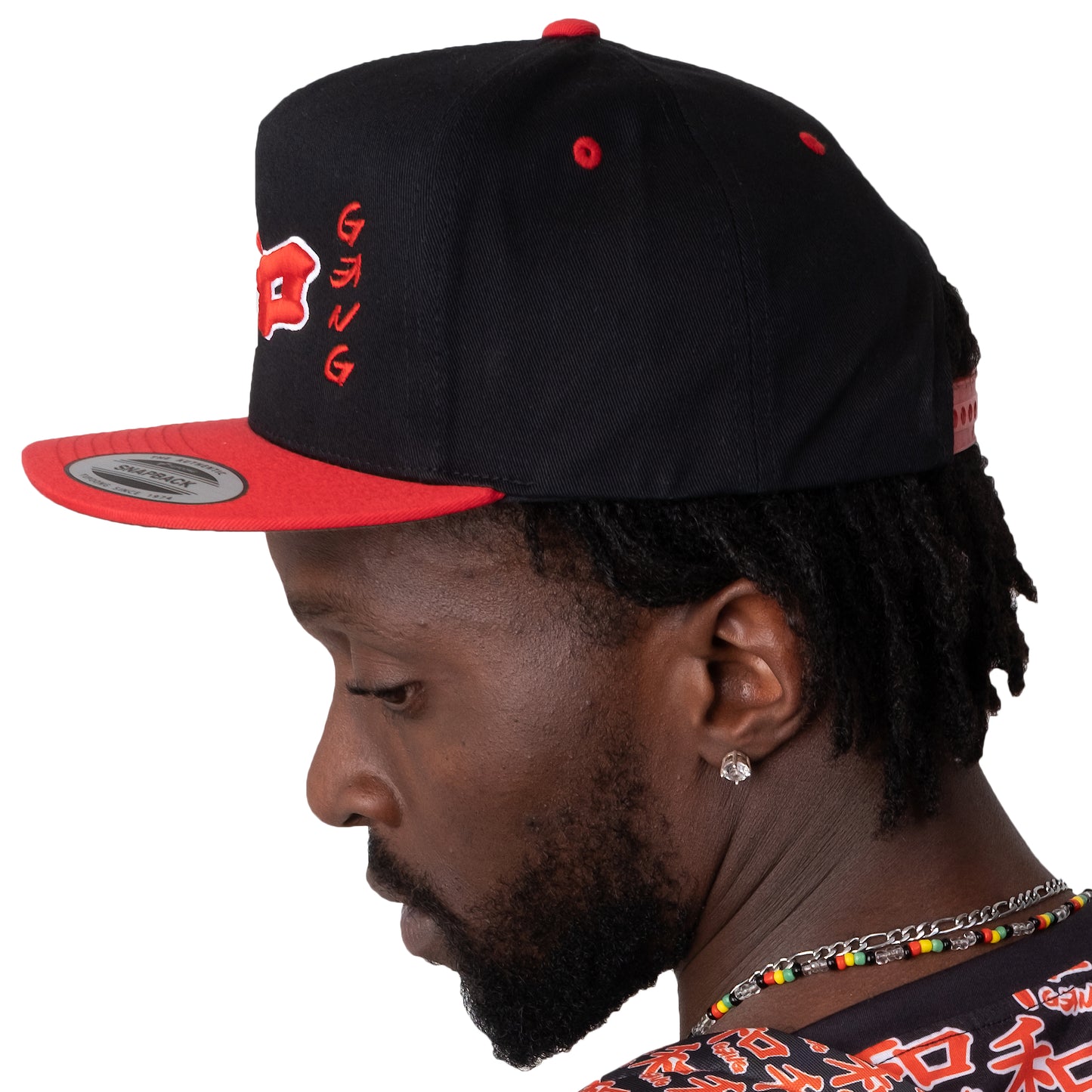 High Profile Five Panel Flat Bill Snap-Back Cap"