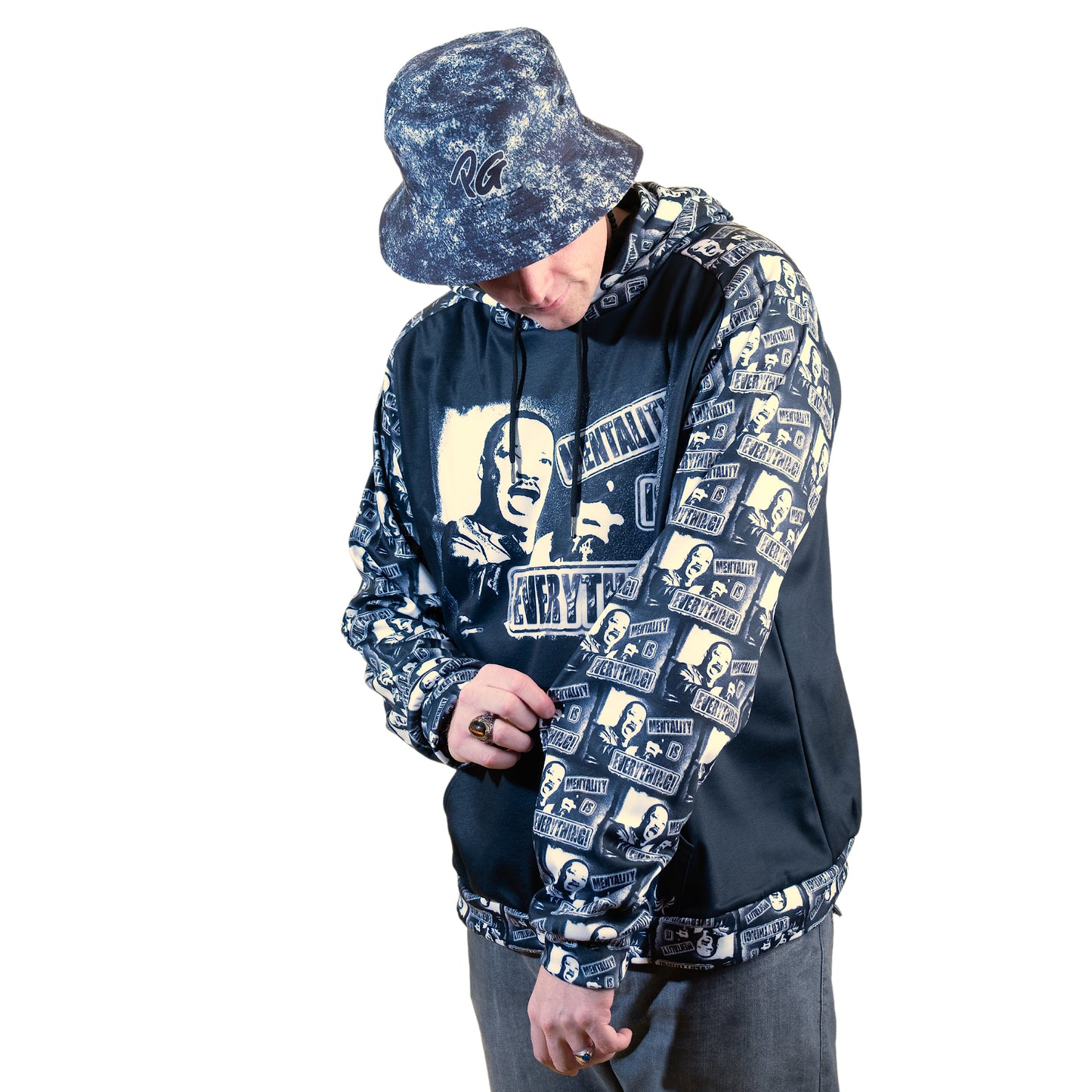 PEACE GANG " Mentality Is Everything " Heavy Fleece Raglan Hoodie