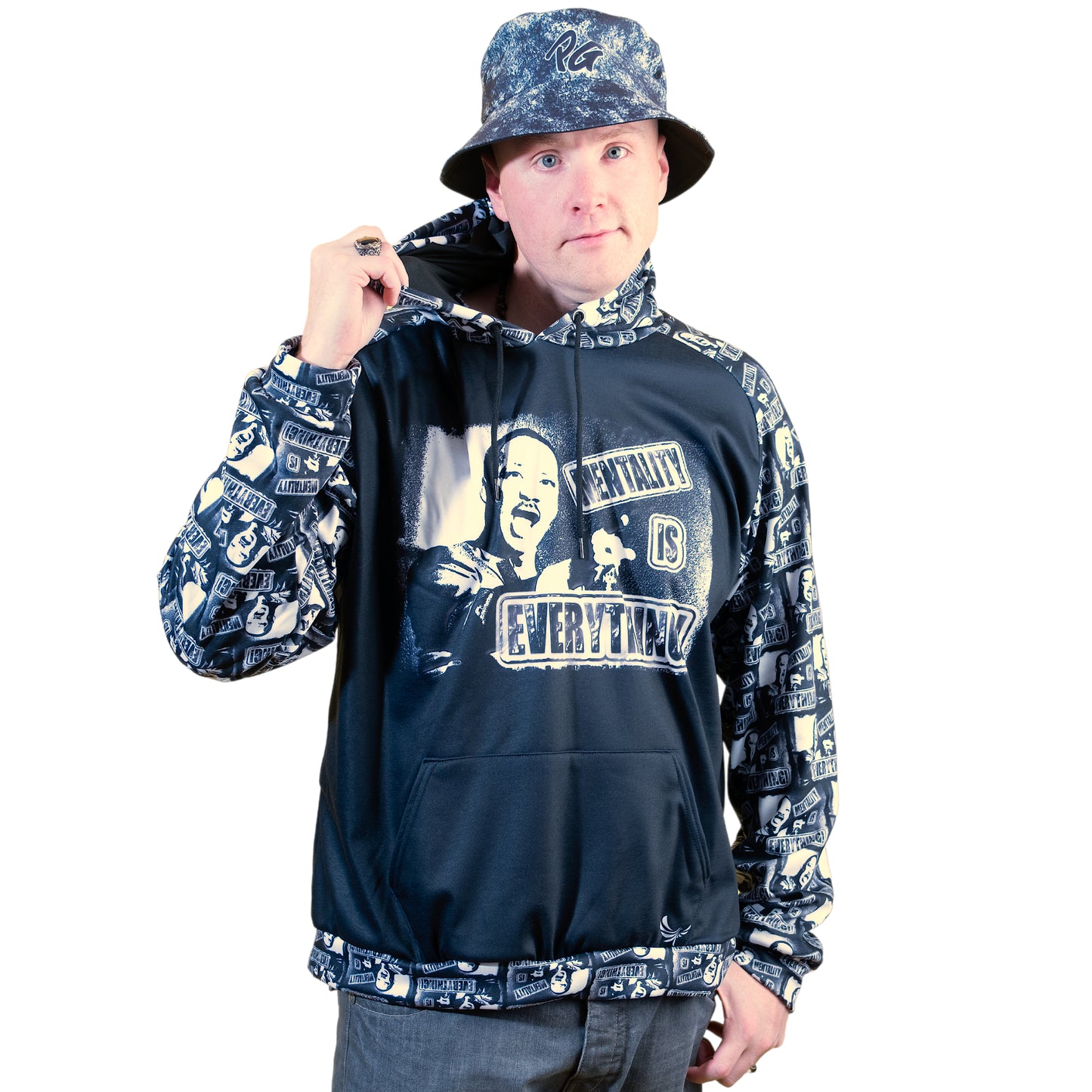 PEACE GANG " Mentality Is Everything " Heavy Fleece Raglan Hoodie