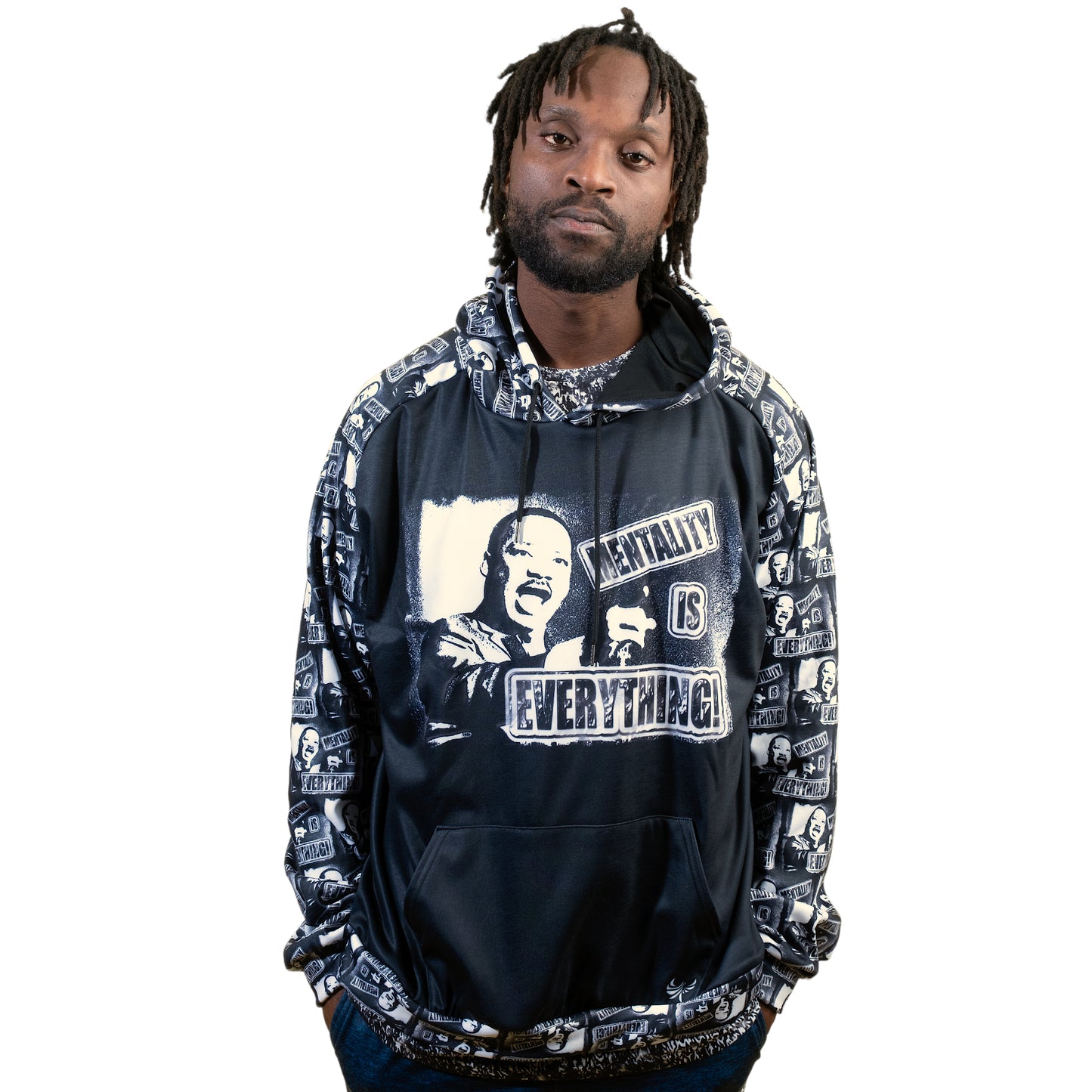 PEACE GANG " Mentality Is Everything " Heavy Fleece Raglan Hoodie