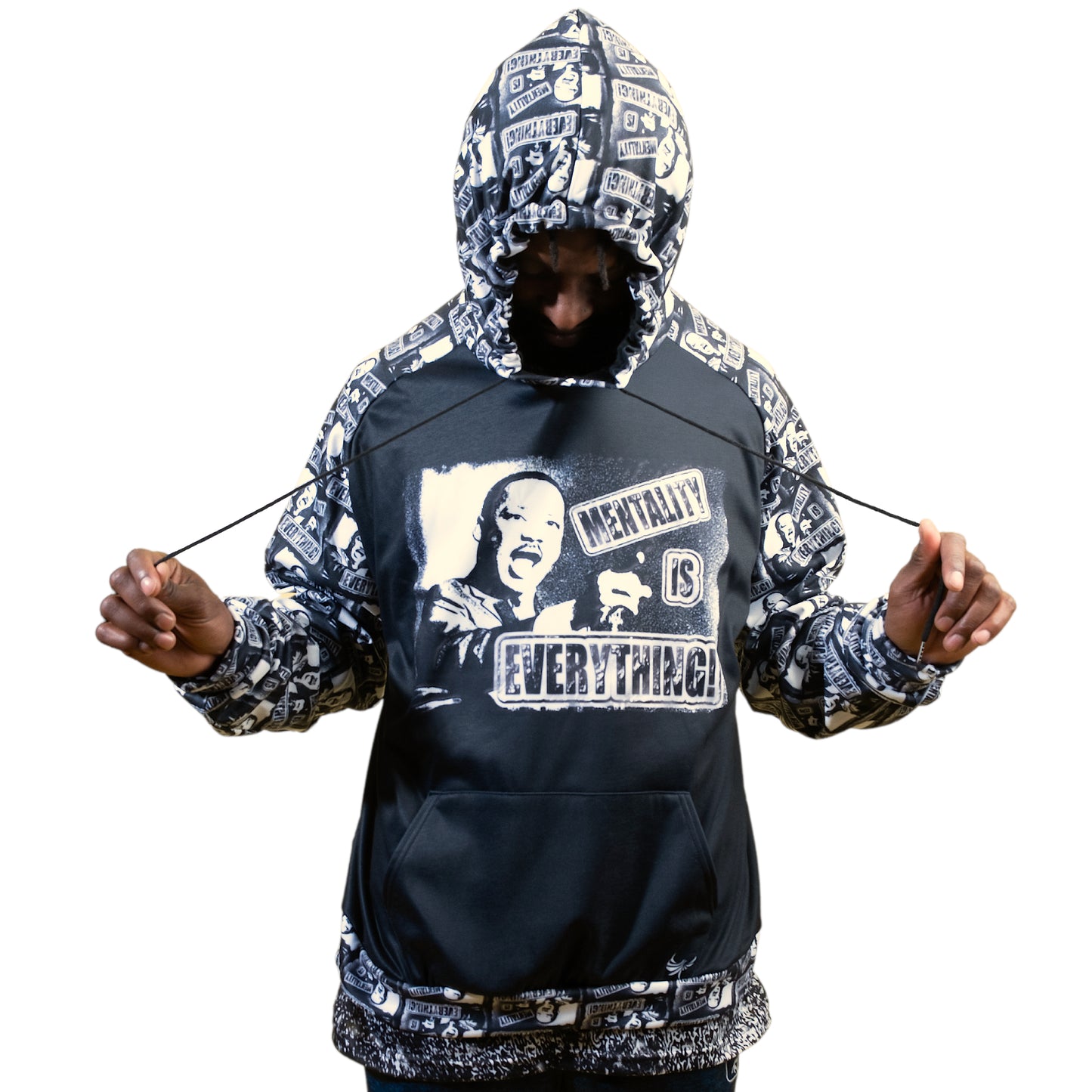PEACE GANG " Mentality Is Everything " Heavy Fleece Raglan Hoodie