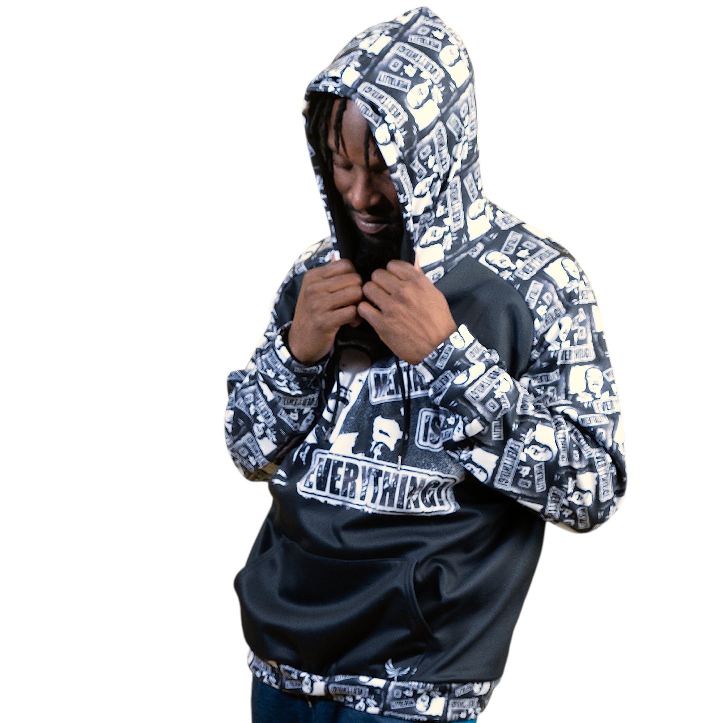 PEACE GANG " Mentality Is Everything " Heavy Fleece Raglan Hoodie