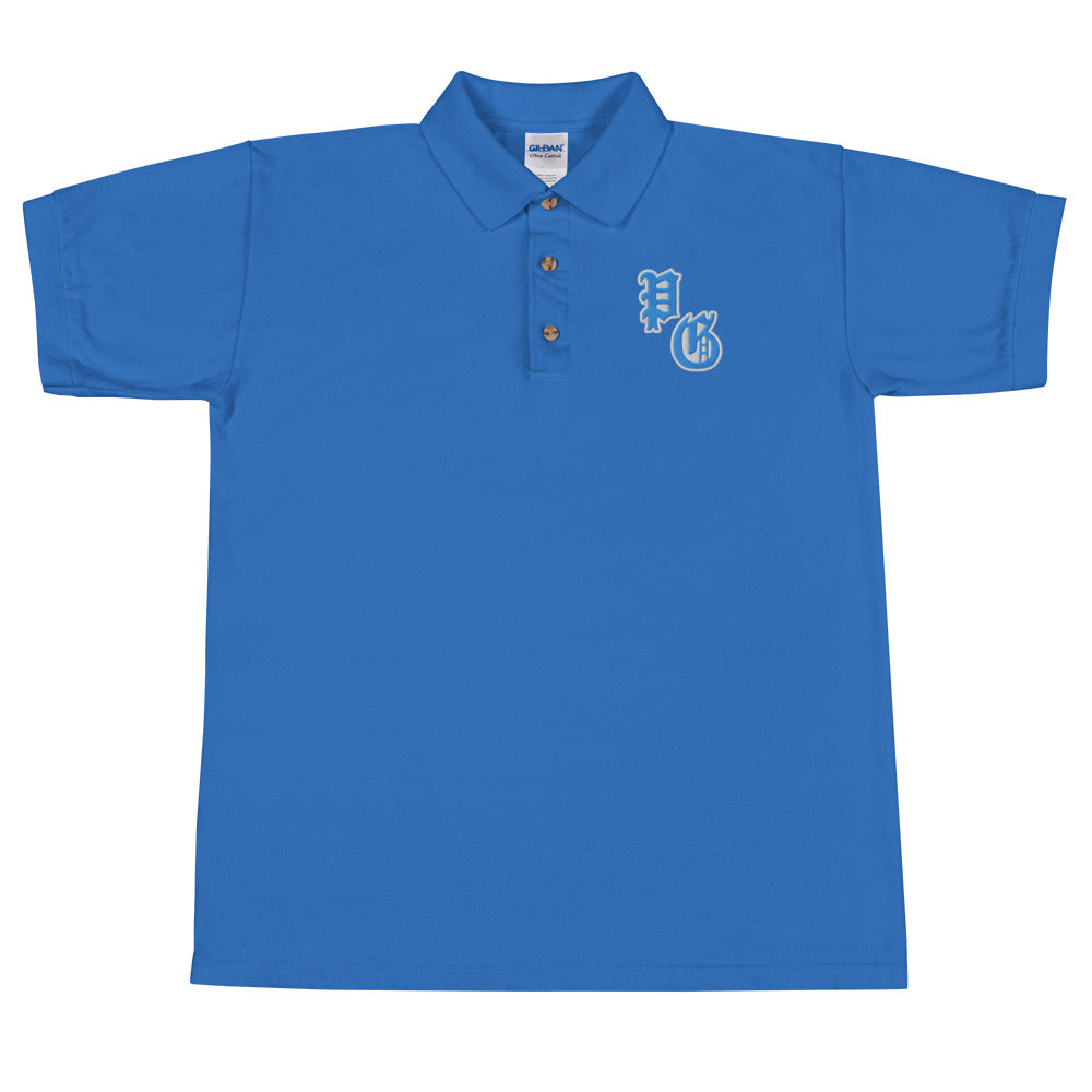 Red Embroidered Polo t Shirt -PEACE GANG