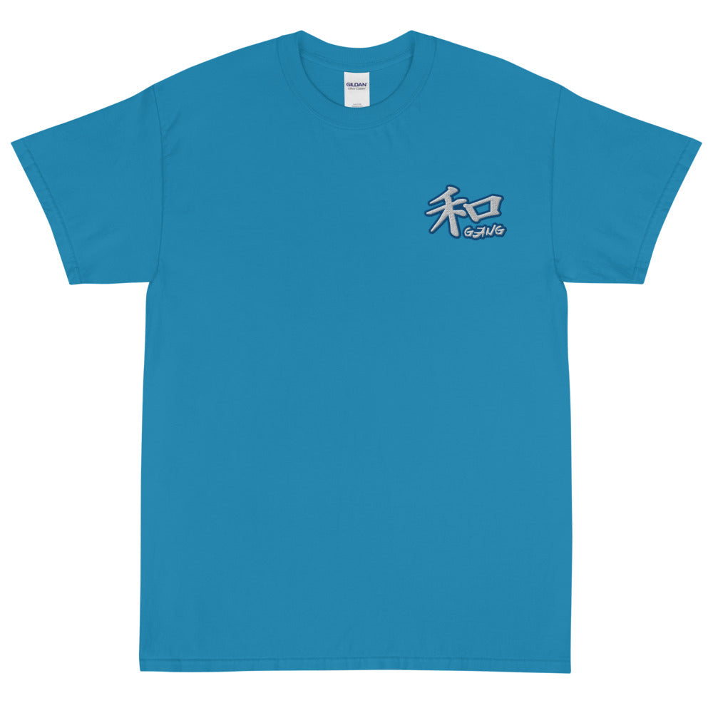 PEACE GANG " Kanji " Embroidered Short Sleeve T-Shirt