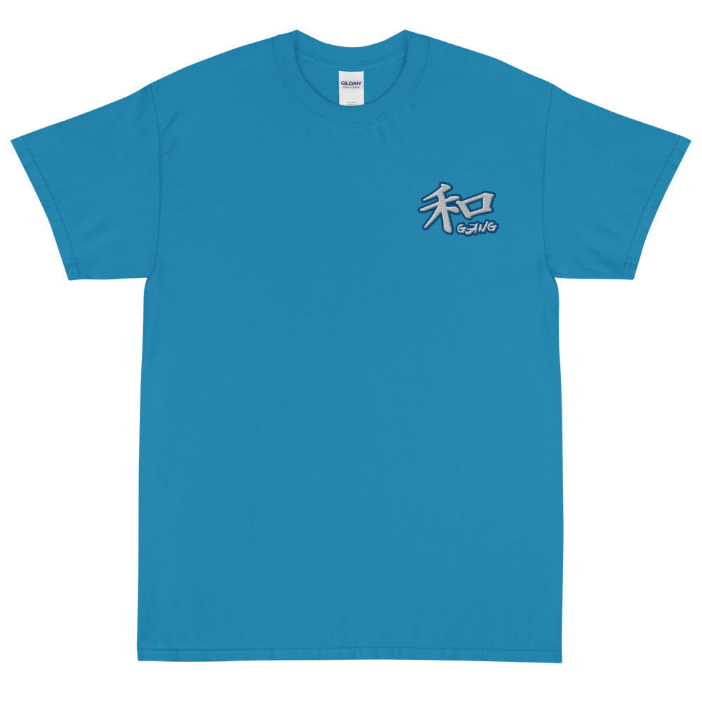 PEACE GANG " Kanji " Embroidered Short Sleeve T-Shirt
