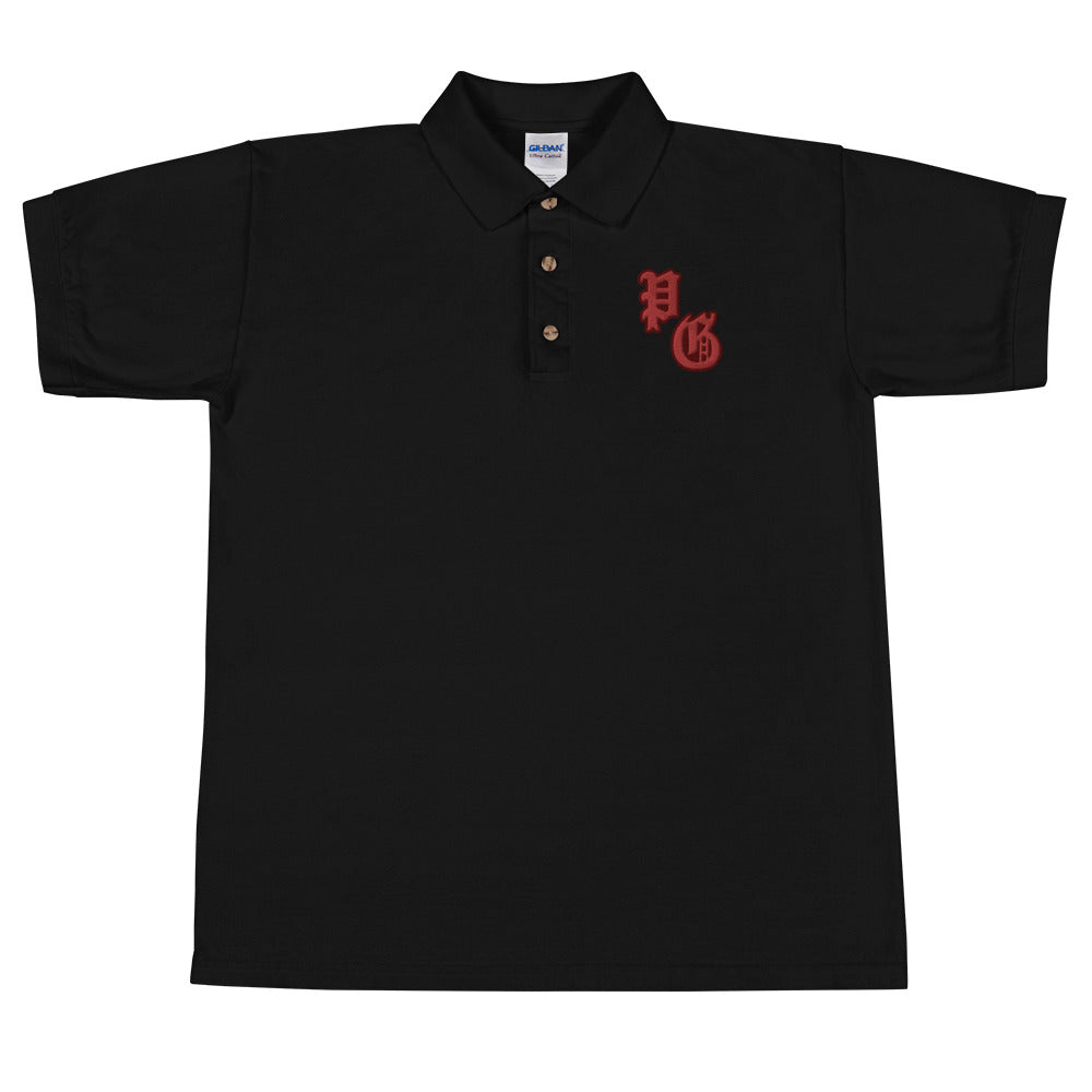 Red Embroidered Polo Shirt