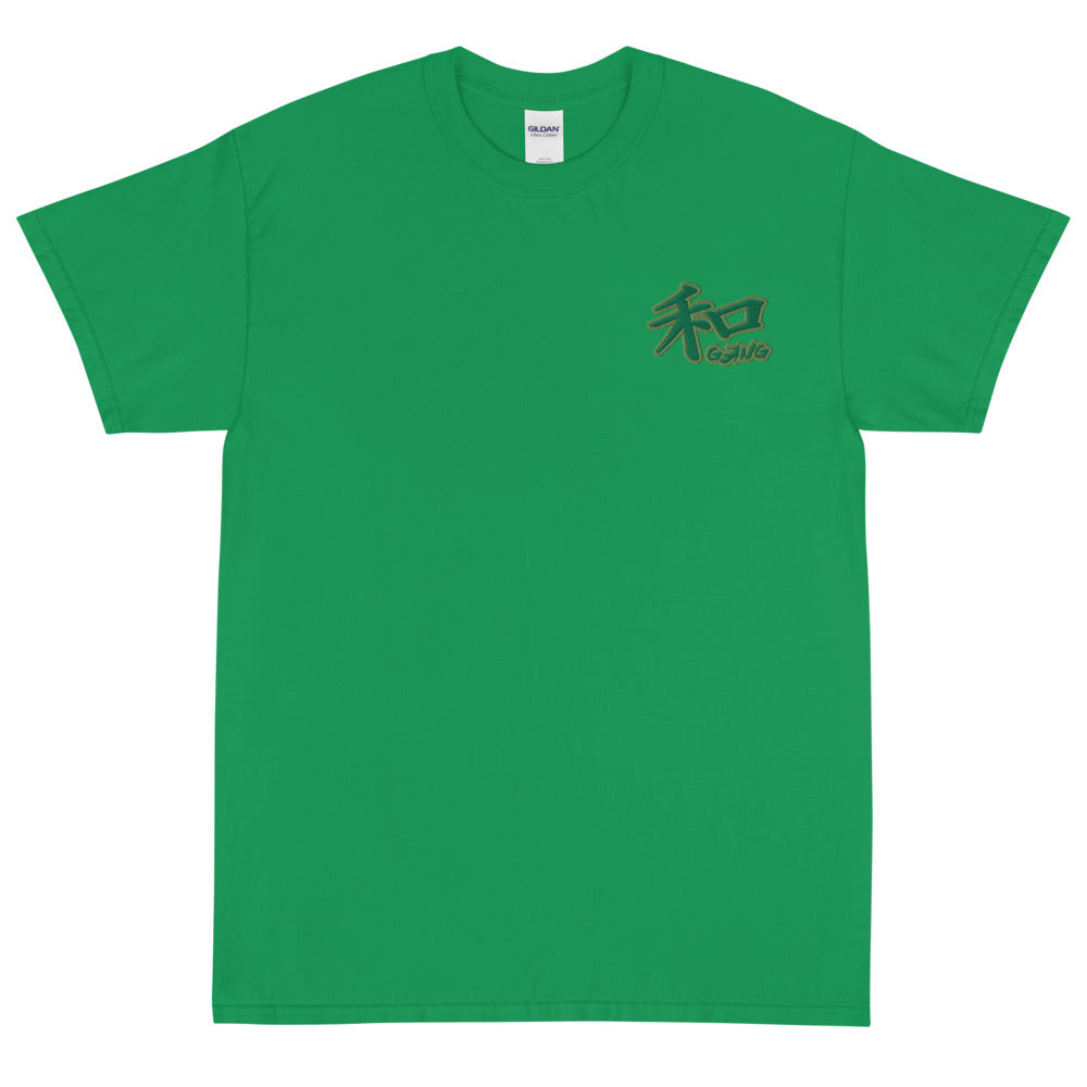 PEACE GANG " Kanji " Embroidered Short Sleeve T-Shirt