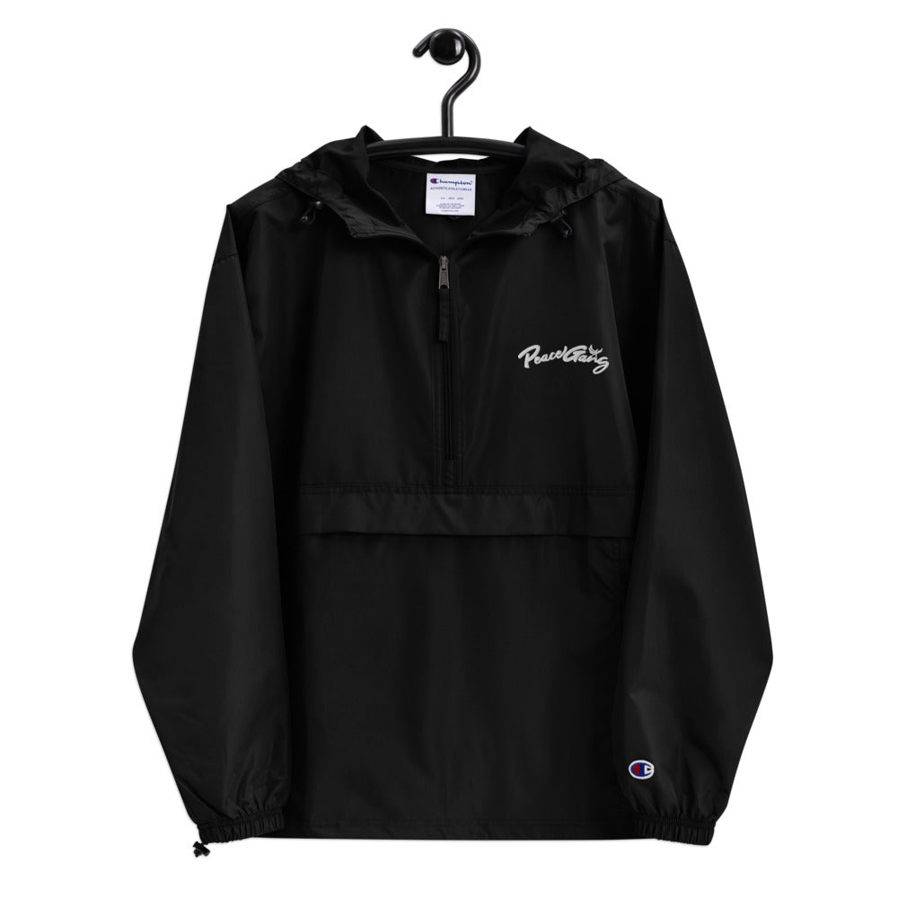 Champion Windbreaker Embroidered PEACE GANG Cursive