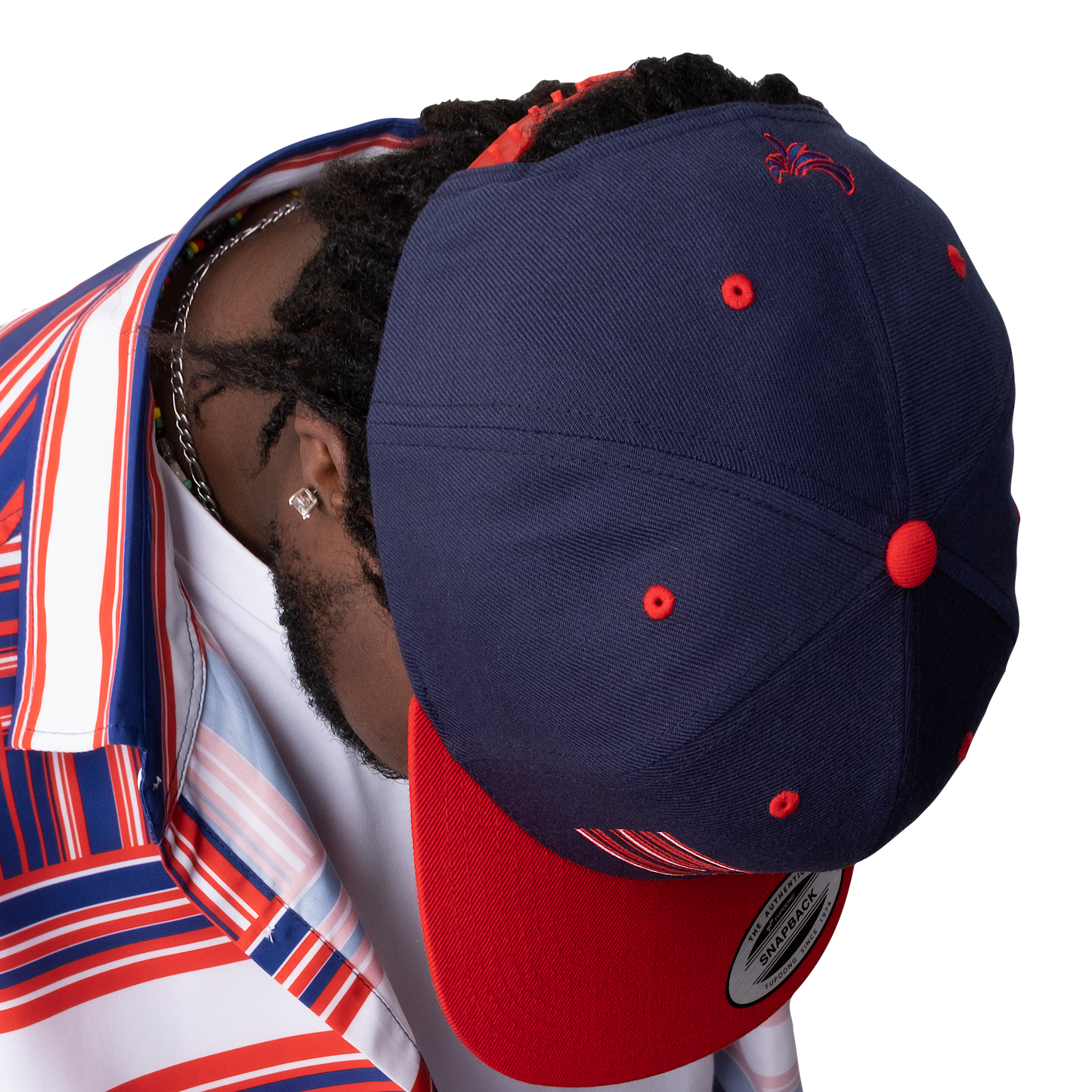 FLAG High Profile 6 Panel Flat Brim Snap-Back Cap -PEACE GANG
