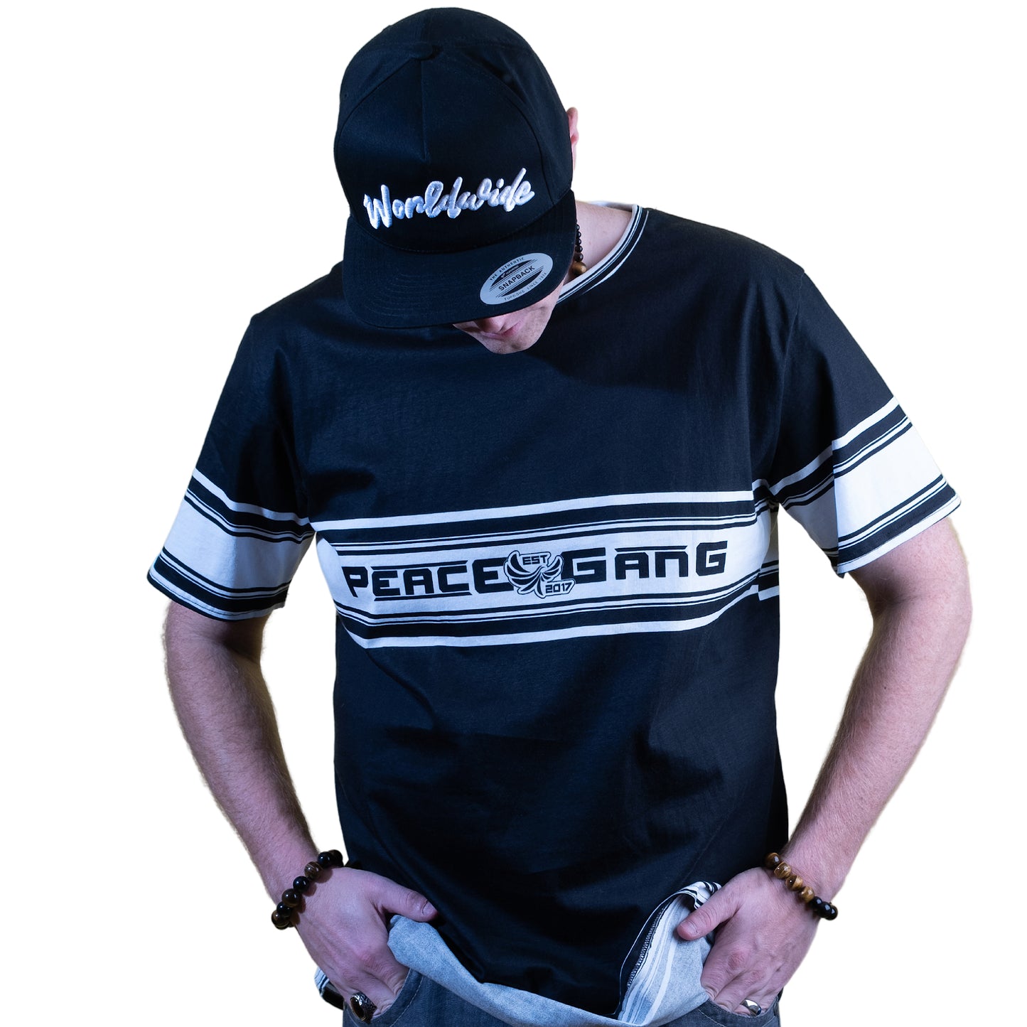 O-Neck Cotton T-Shirt "EST2017" - PEACE GANG