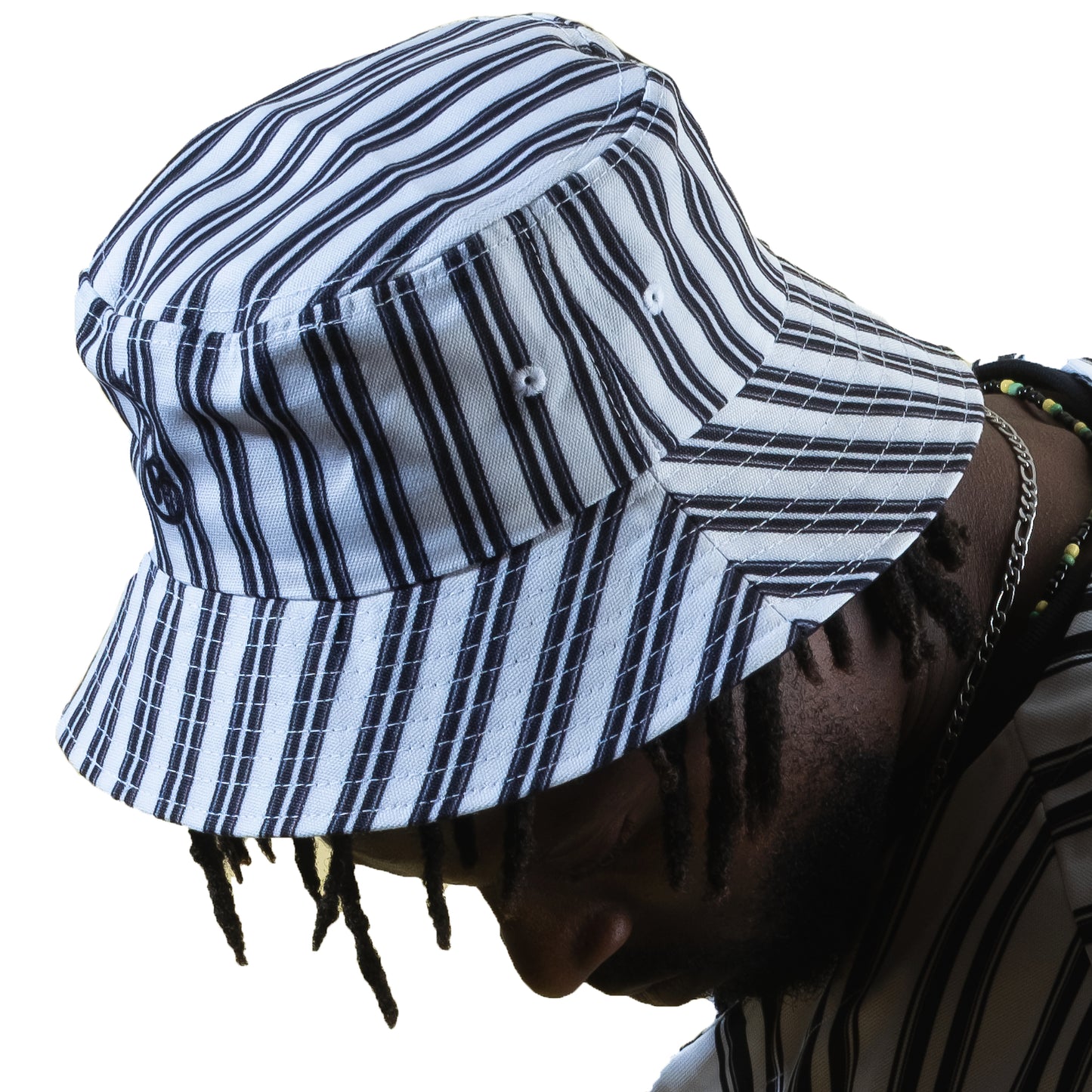 Striped Bucket Hat - PEACE GANG