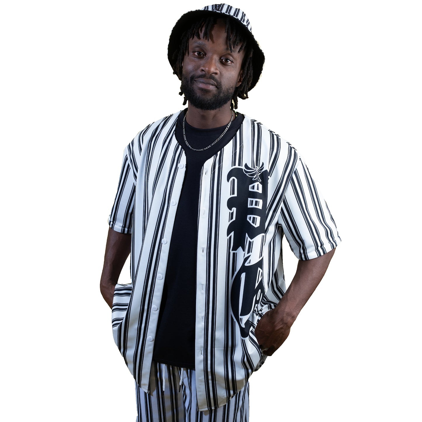 Pin Striped Baseball Jersey - PEACE GANG