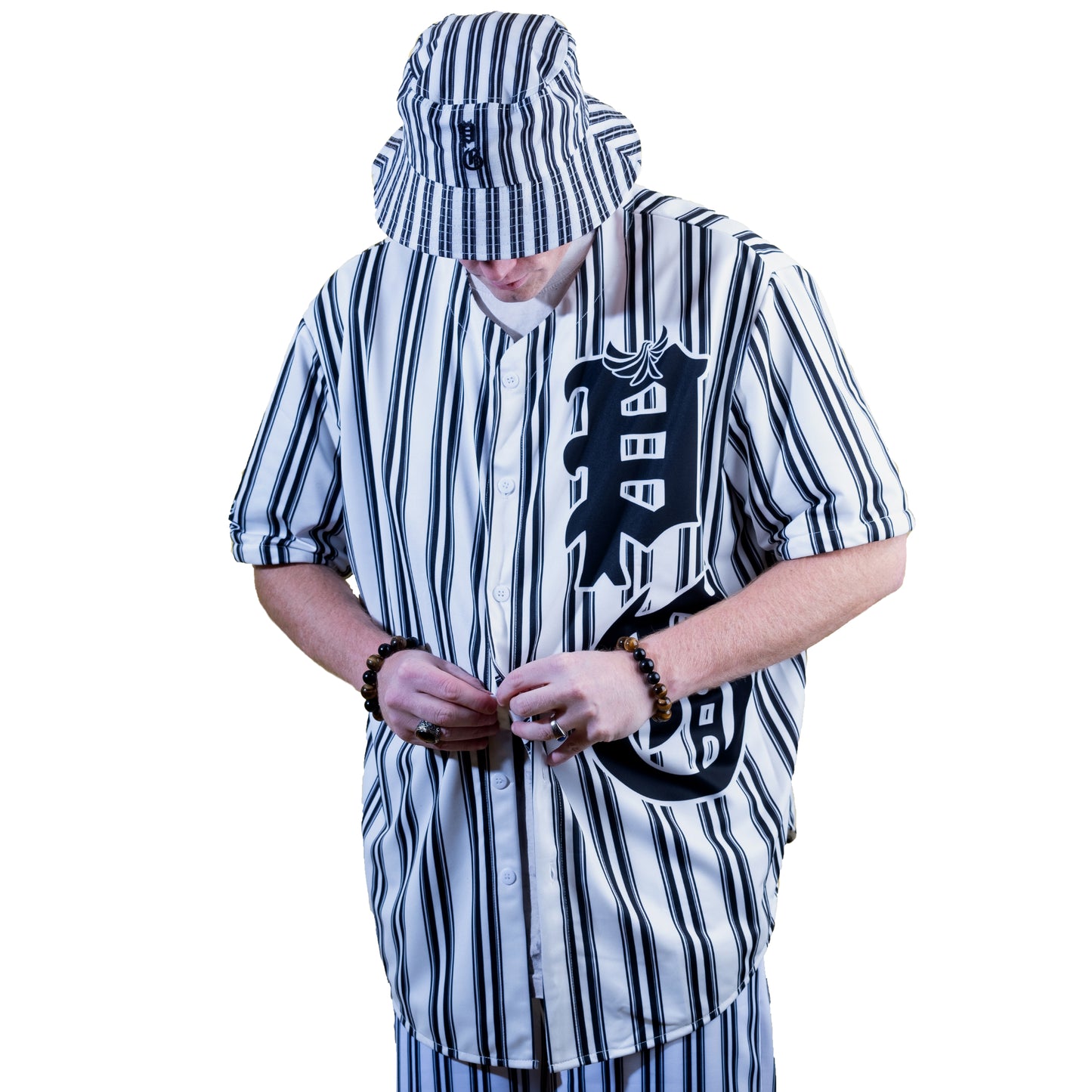 Pin Striped Baseball Jersey - PEACE GANG