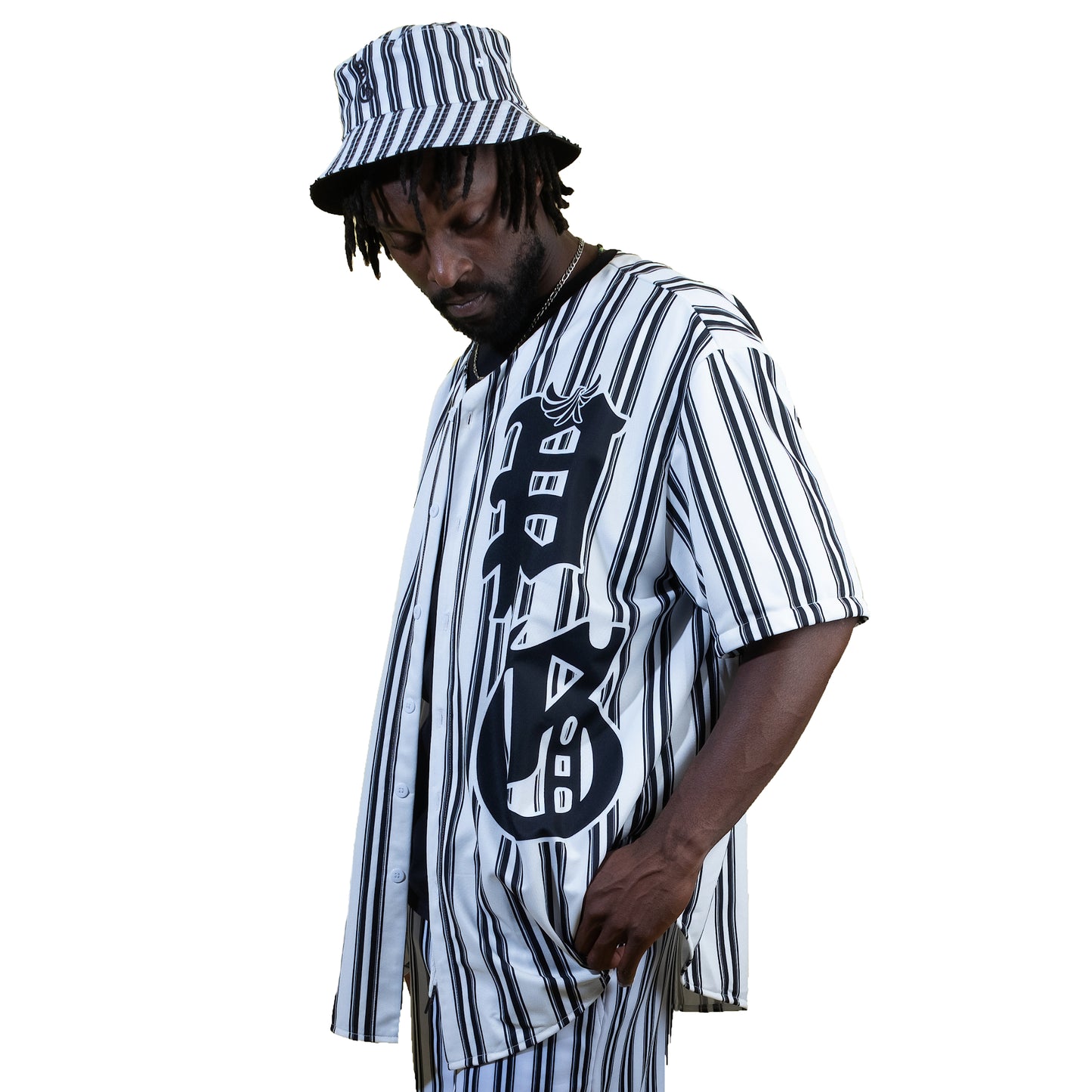 Pin Striped Baseball Jersey - PEACE GANG