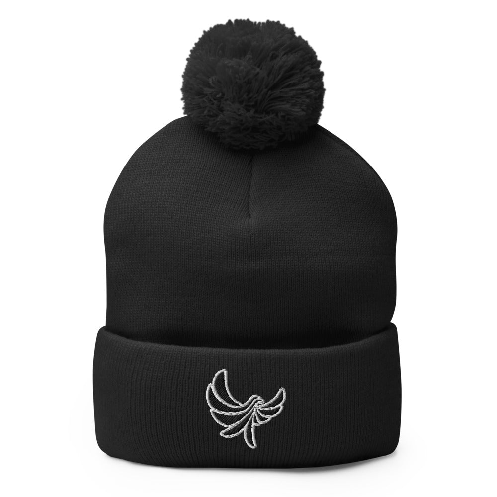 Pom-Pom Beanie 'Embroidered' PEACE GANG