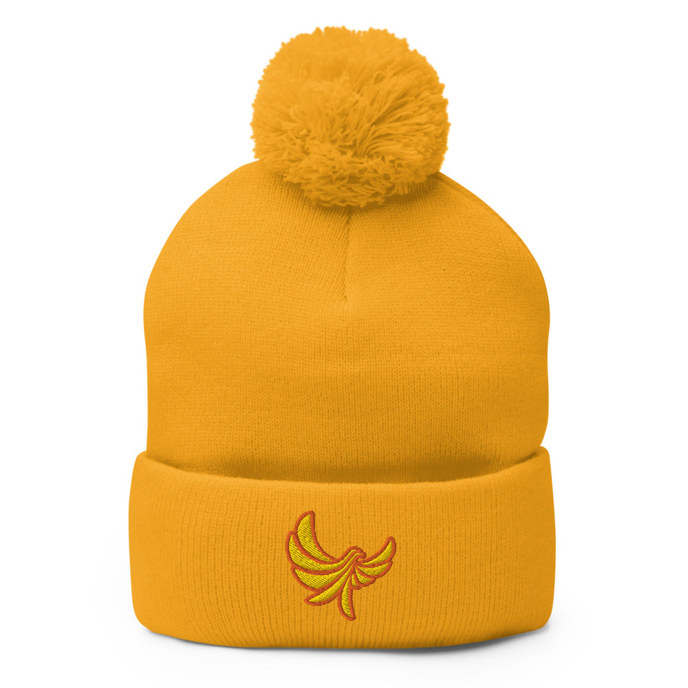 Pom-Pom Beanie 'Embroidered' PEACE GANG