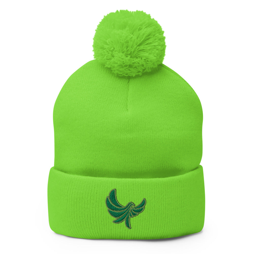 Pom-Pom Beanie 'Embroidered' PEACE GANG