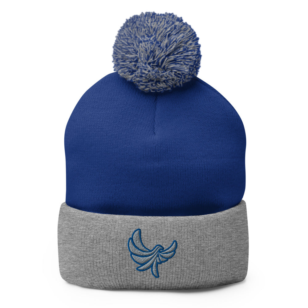 Pom-Pom Beanie 'Embroidered'