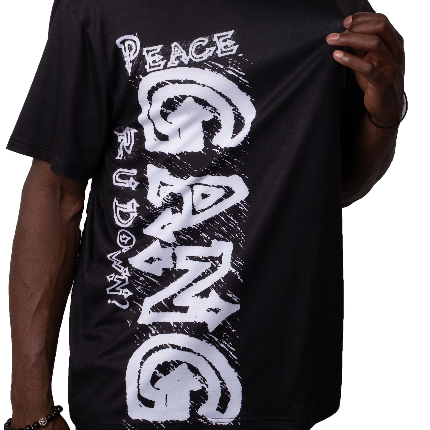 Unisex T-Shirt Black "R U Down" PEACE GANG