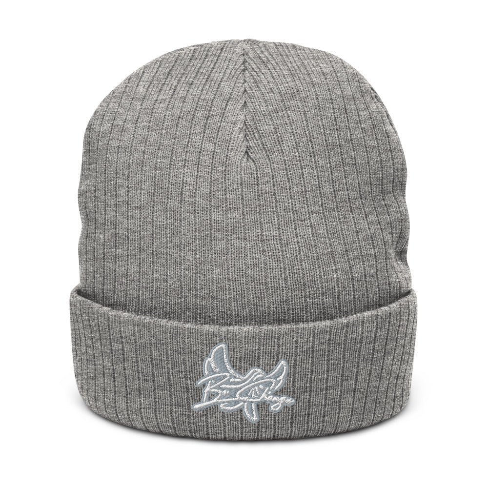 Recycled cuffed beanie " BE CHANGE " PEACE GANG