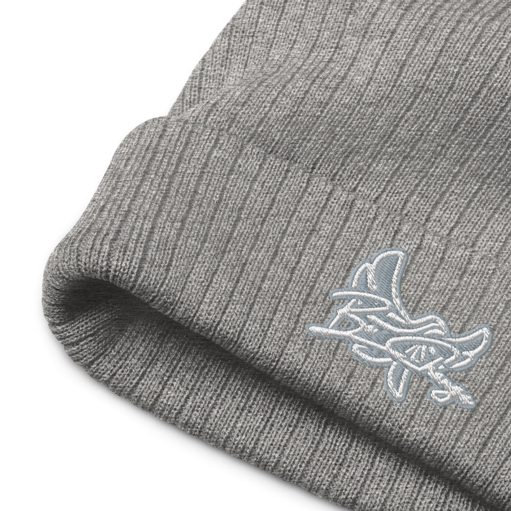 Recycled cuffed beanie " BE CHANGE " PEACE GANG