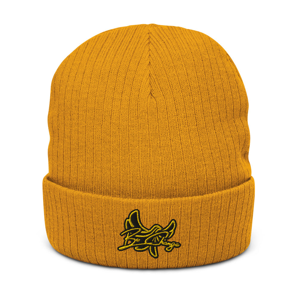 Recycled cuffed beanie " BE CHANGE " PEACE GANG