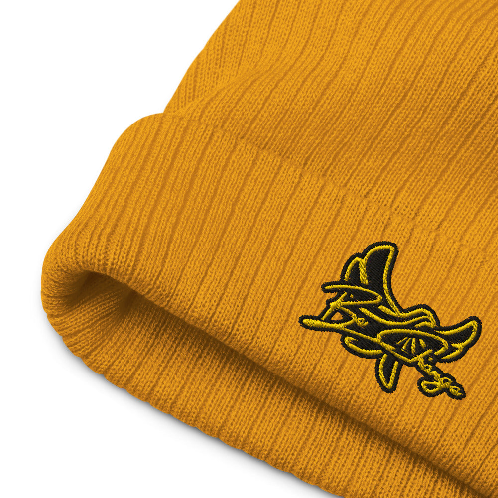 Recycled cuffed beanie " BE CHANGE " PEACE GANG