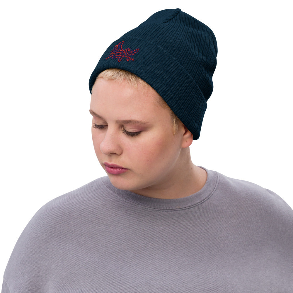 Recycled cuffed beanie " BE CHANGE " PEACE GANG