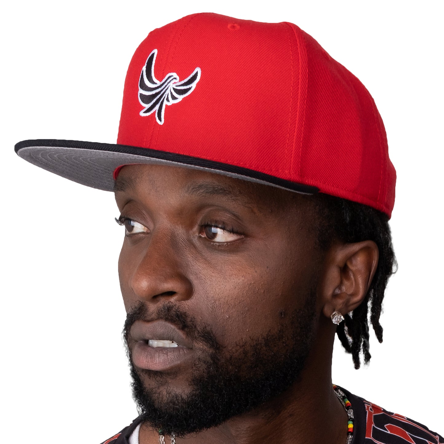 High Profile 6 Panel Flat Brim Cap-PEACE GANG
