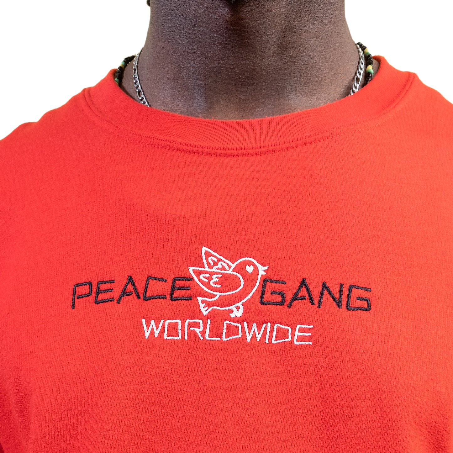 Customizable Unisex Embroidered Sweatshirt - PEACE GANG