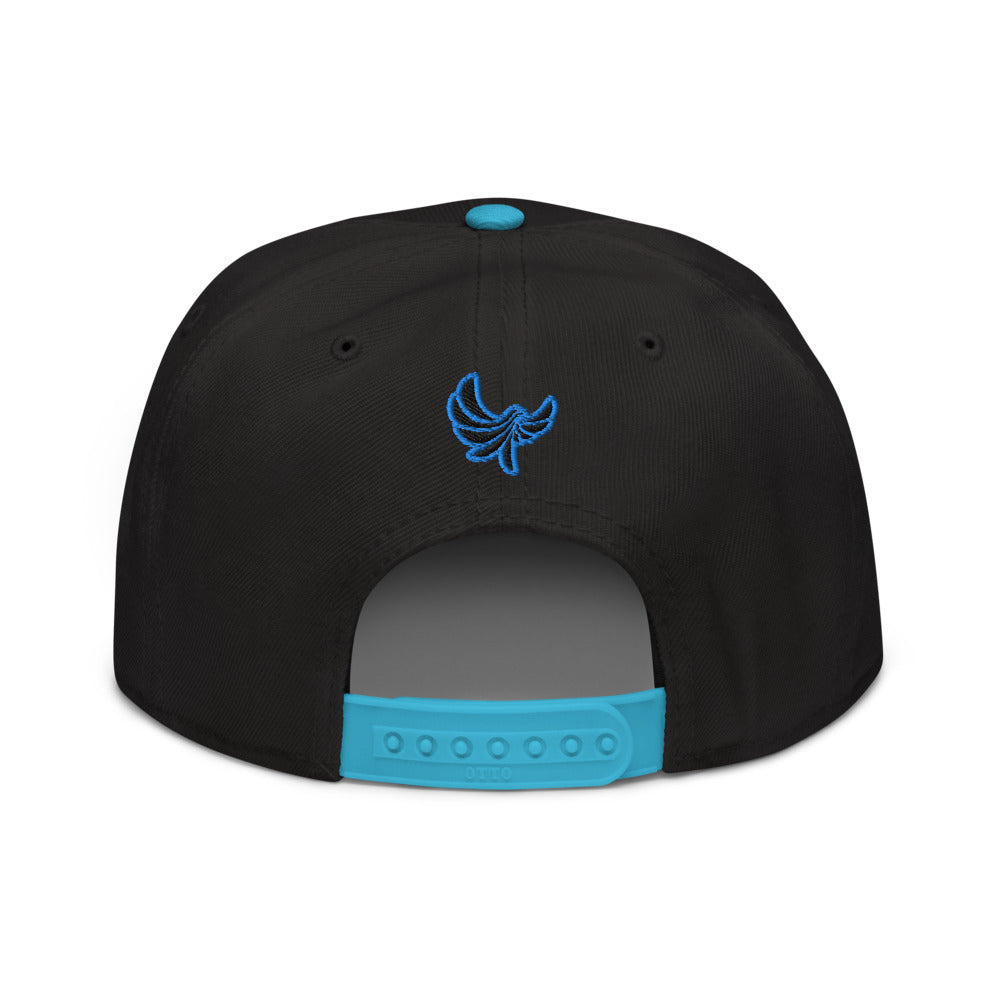 High Profile 6 Panel Flat Brim Cap-PEACE GANG