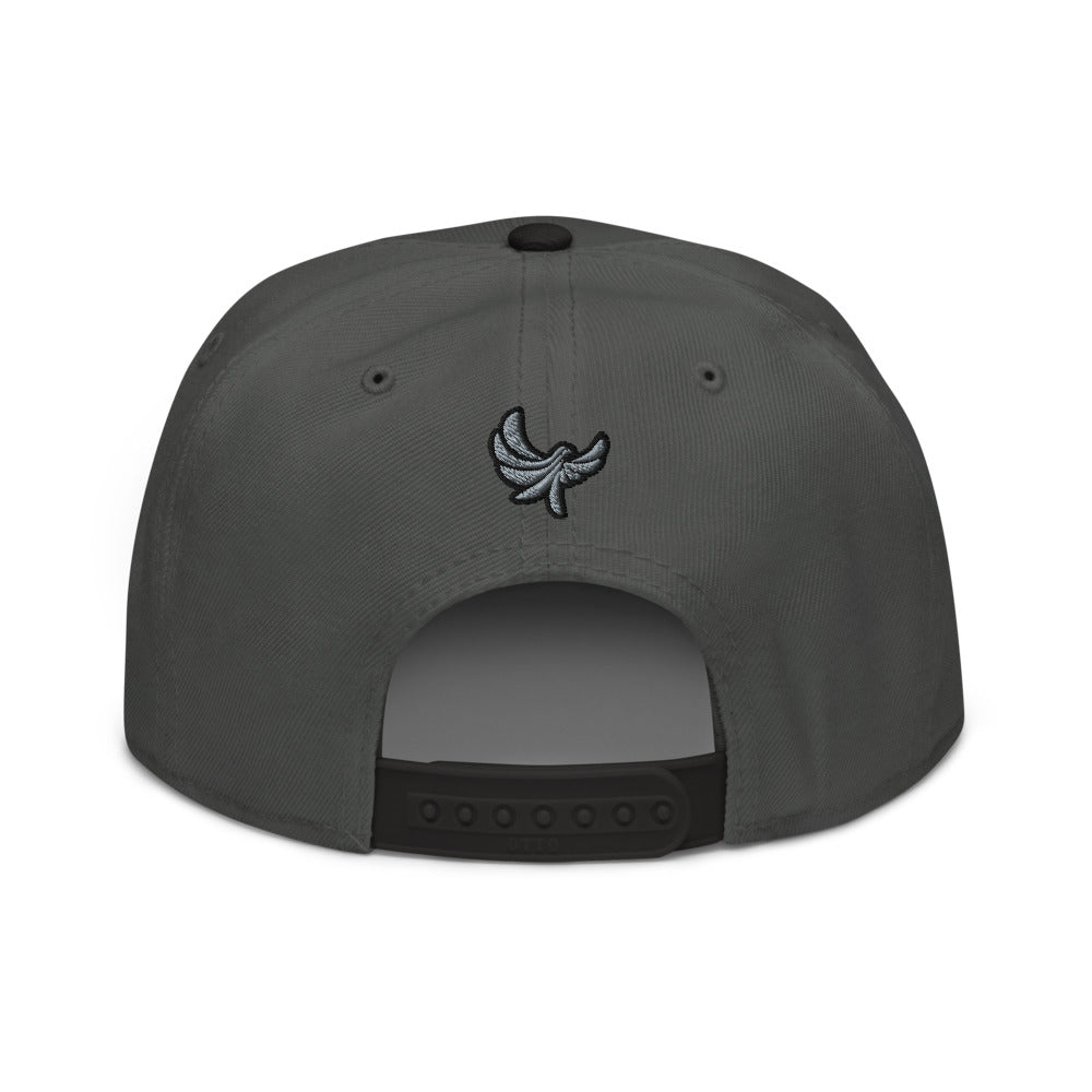 High Profile 6 Panel Flat Brim Cap-PEACE GANG