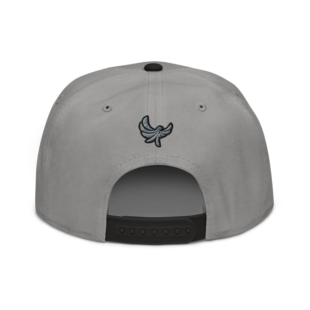 High Profile 6 Panel Flat Brim Cap-PEACE GANG