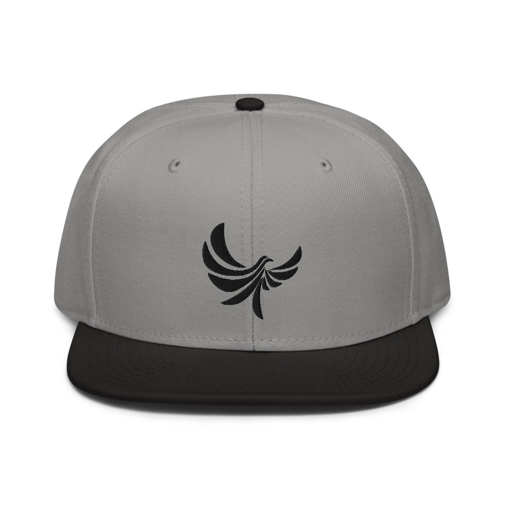 White 6 Panel Snapback Cap