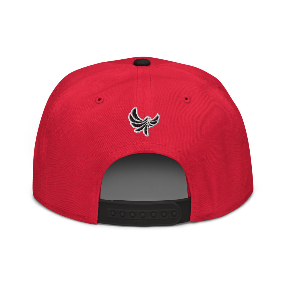 High Profile 6 Panel Flat Brim Cap-PEACE GANG